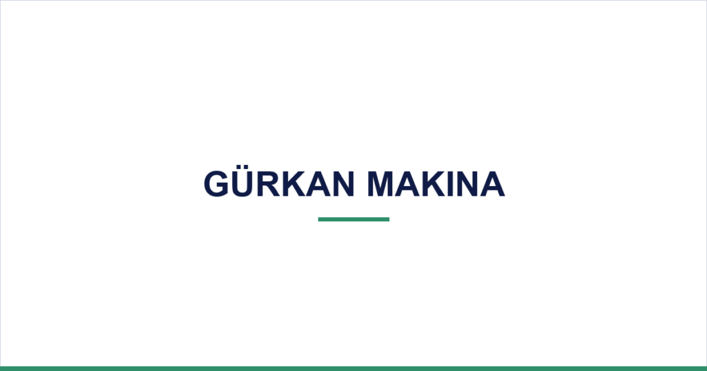 Gürkan Makina — desktop website