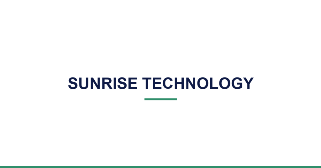 Sunrise Technology — desktop website