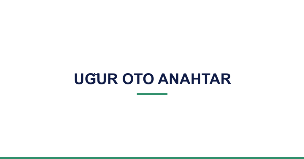 Uğur Oto Anahtar — desktop website