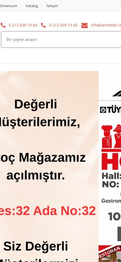 Arı Metal — mobile website