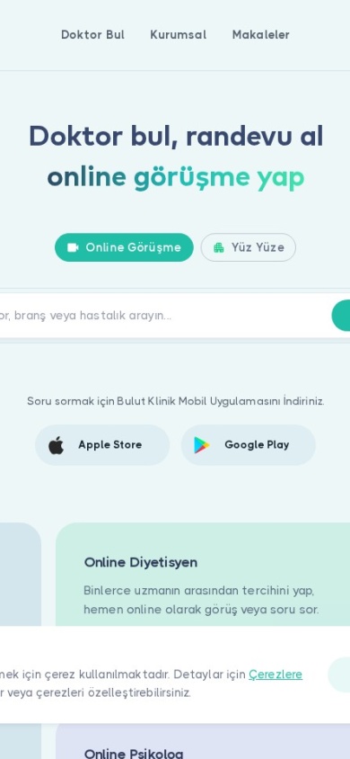 Bulut Klinik — mobile website