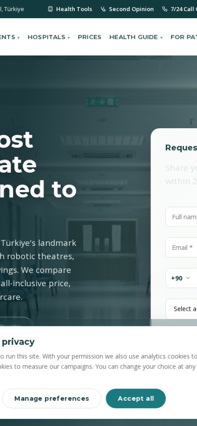 Clinic Y — mobile website