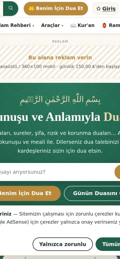 Dualarla.org.tr — mobile website