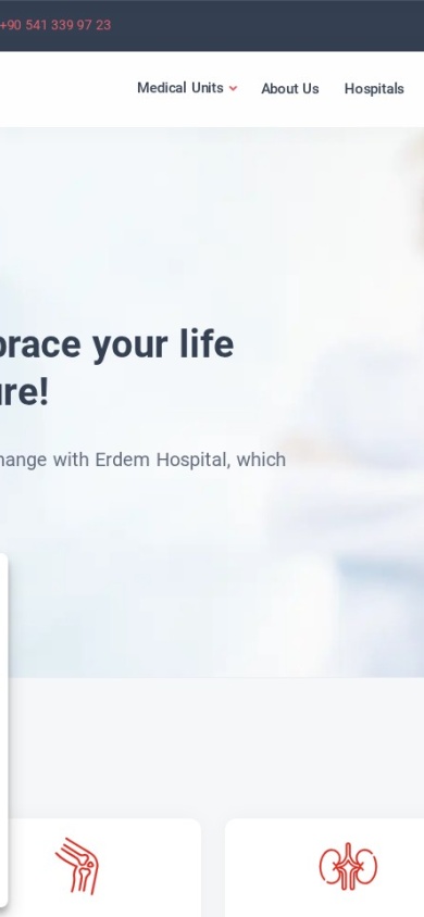Erdem Hospital — mobile website