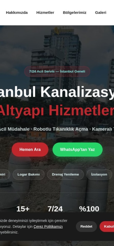 Gokcem Kanalizasyon — mobile website