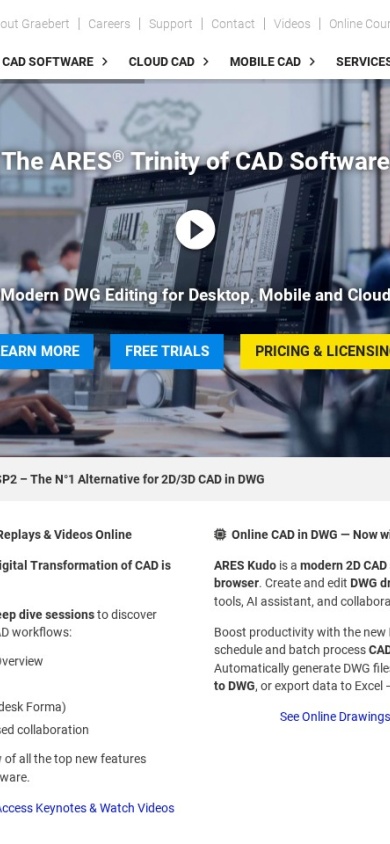Graebert CAD Technologies — mobile website