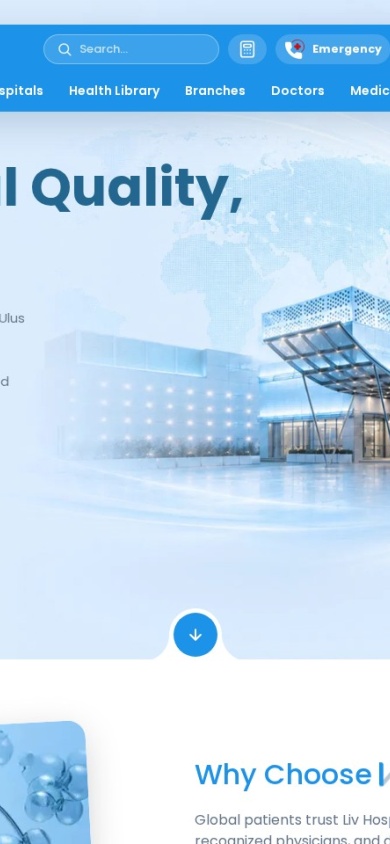 Liv Hospital — mobile website