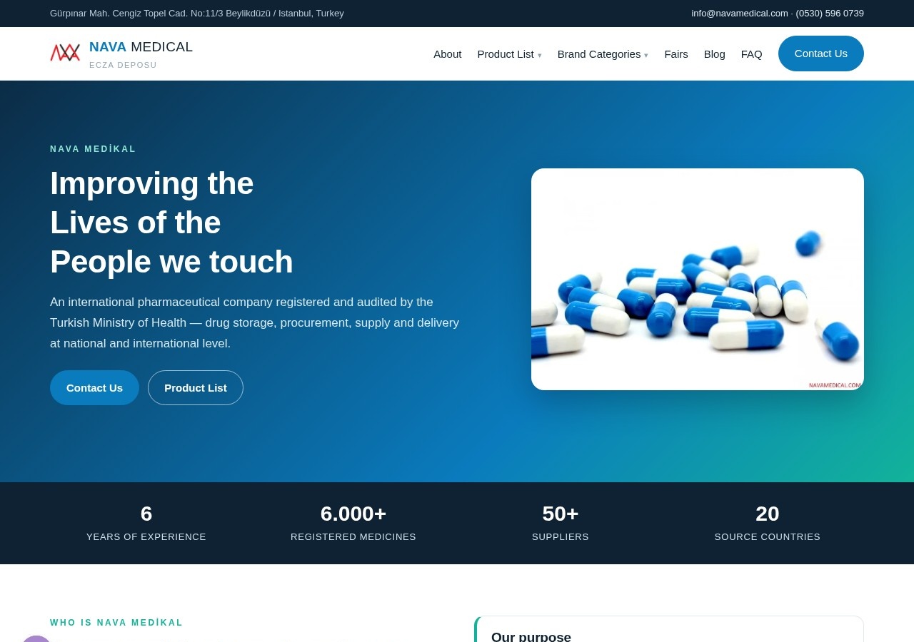 Nava Medical — desktop website