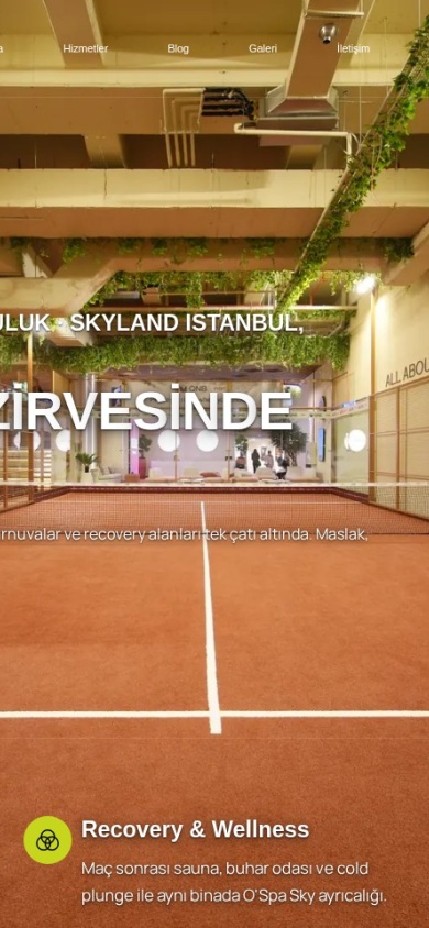 O’Padel Skyland — mobile website