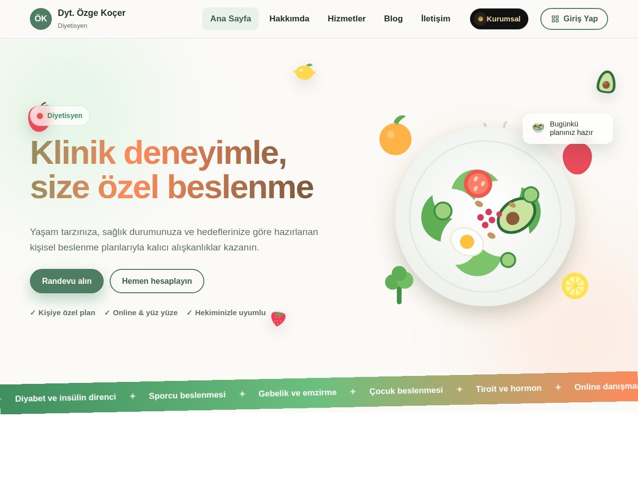 Özge Koçer — Ana səhifə