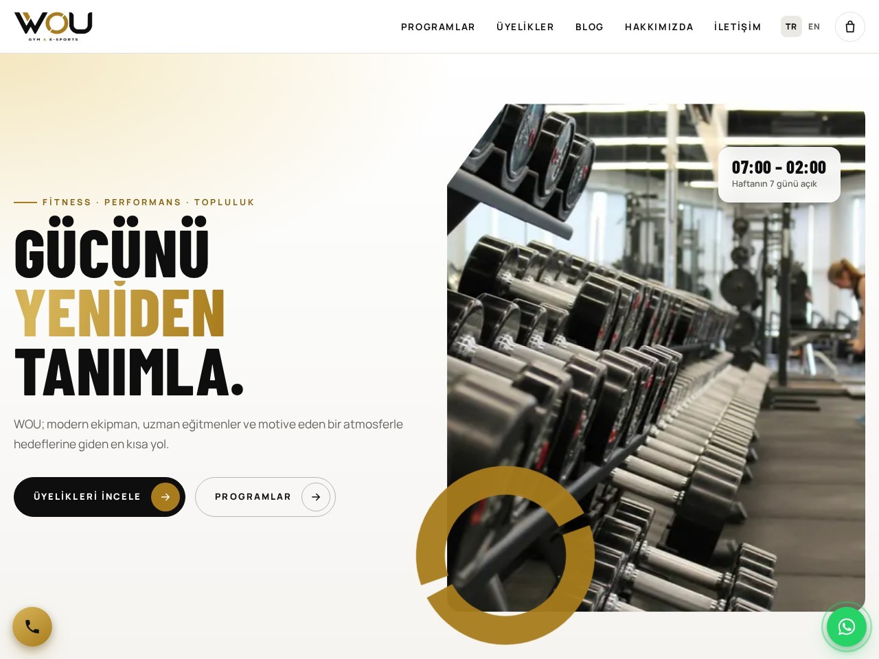 WOU Gym — Accueil